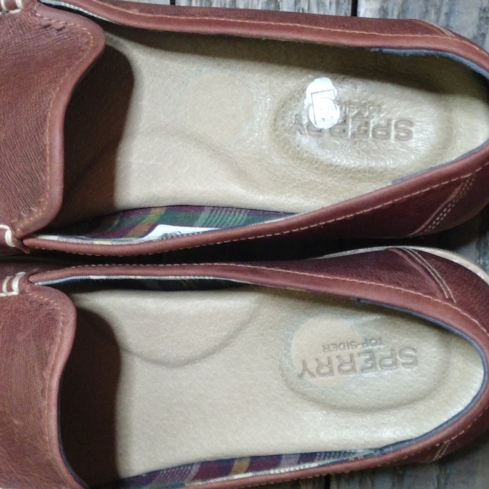 Sperry Chestnut Brown Leather Lug-Soled Loafers - Picture 7 of 11